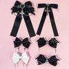 1PC Elegant Bows Hair Clip with Heart Crosses Design Soft Fabric Hairpin For Women Girls Daily Use