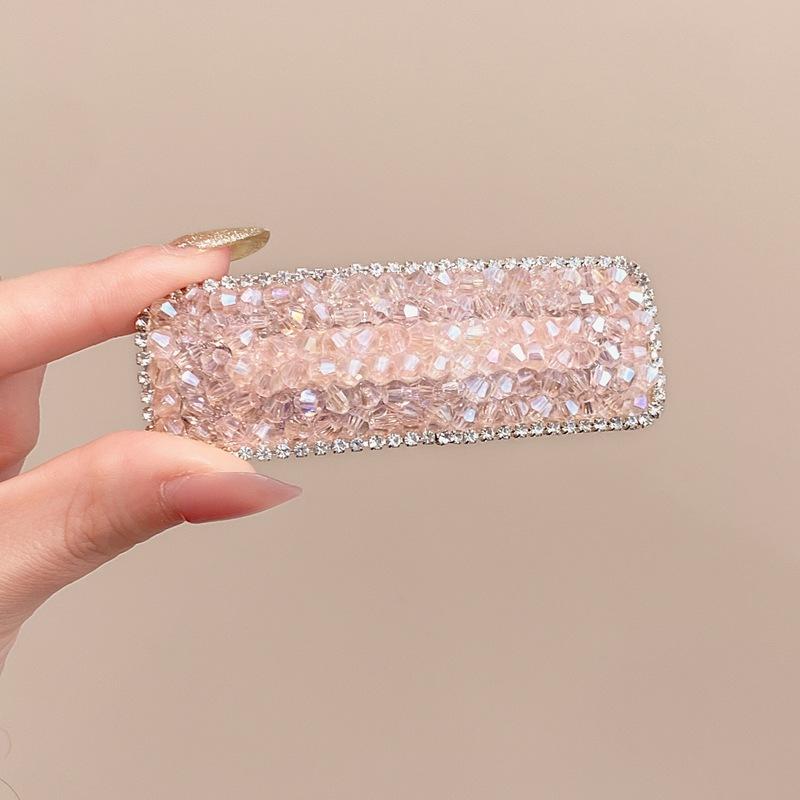 Fresh Rhinestone Crystal Sparkling Hair Clips, Bang Clips, Fashionable Side Clips, Bb Clips, Hair Accessories