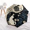 1pc Cats YinYang Automatic Open/Close Umbrella with One Touch Button, Compact Folding Canopy, Sturdy 8 Rib Windproof Design   Lightweight  07