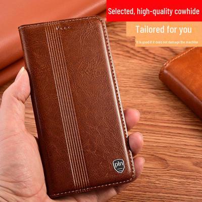 Klapphülle aus echtem Leder für die Xiaomi Redmi Note-Serie (9, 10, 11SE, 12, 14 Pro+)