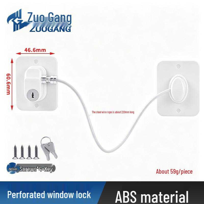 Punch-Free Child Safety Sliding Window Lock - Anti-Theft Limiter