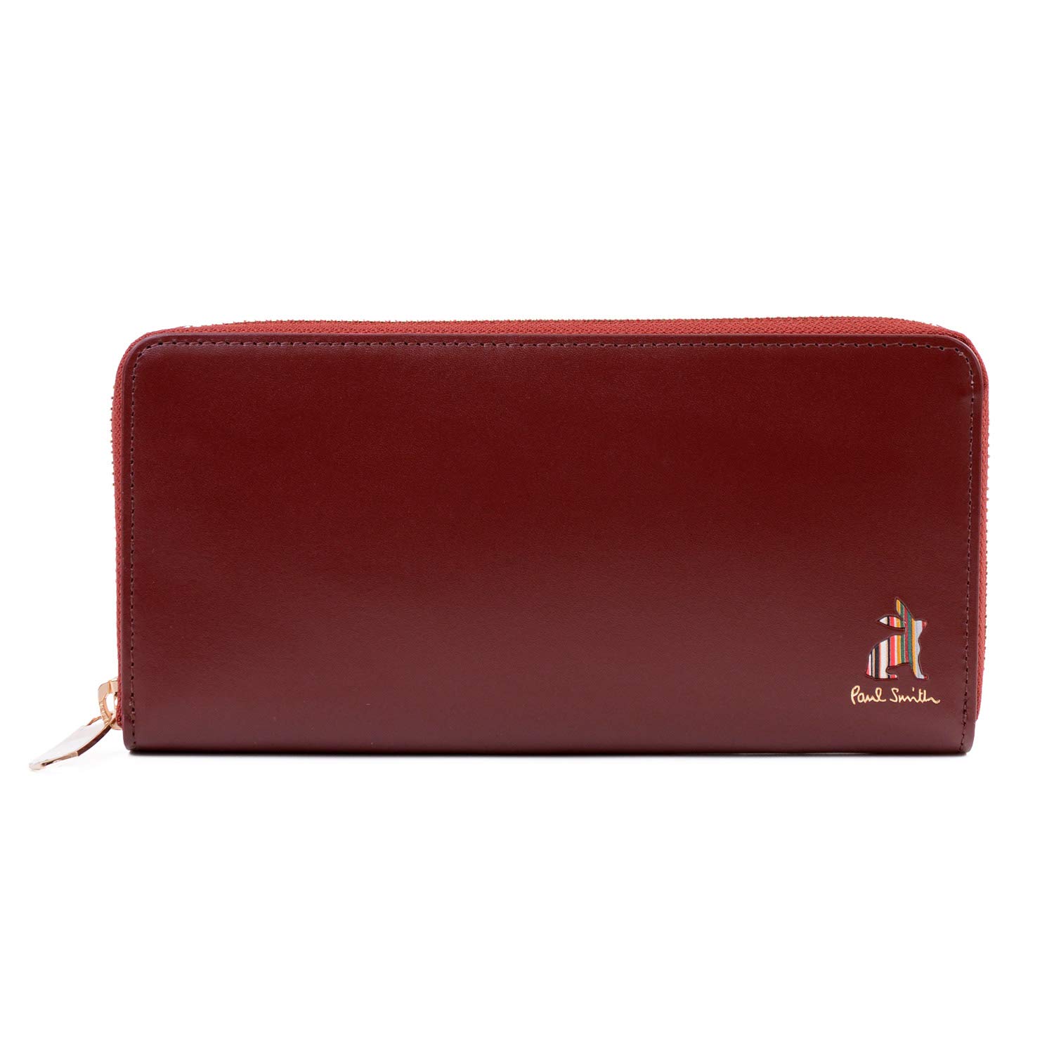 

Name can be engraved Paul Smith Authentic Wallet Round Zipper Long Wallet Marketry Stripe Rabbit Coin Purse Cowhide Leather (Paul Smith) (Name