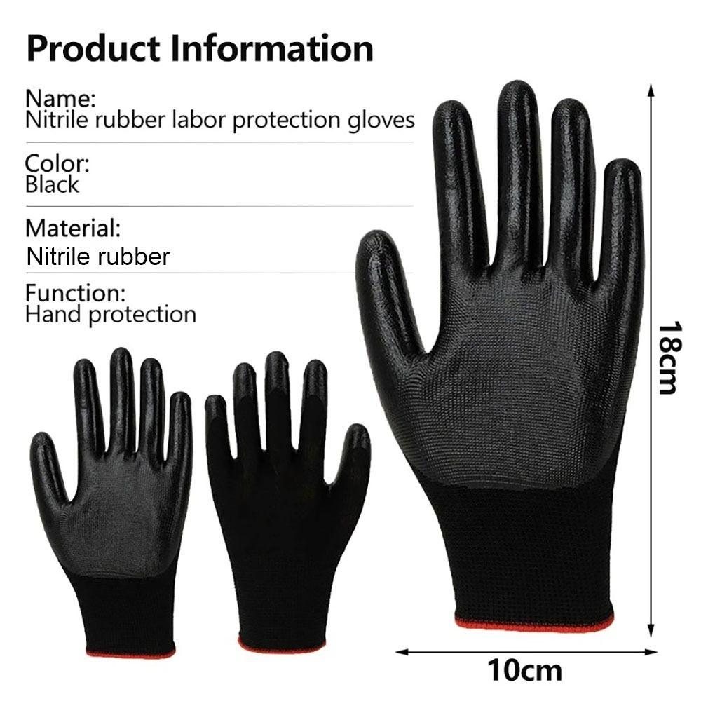 Non-slip Work Gloves Nylon Safety Coated Mittens New Nitrile Gloves