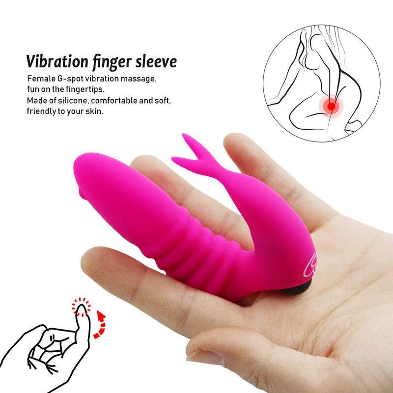 Finger Cots Vibrator G-Spot Massager Silicone Female Sex Toys