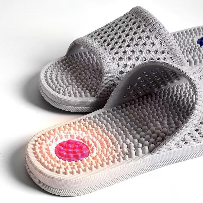 Summer Man's Foot Massage Slippers Women's Soft Sole Non Slip Light Sole of The Foot Particle Thorny Home Slippers Bathroom Slippes