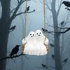 Halloween Ornaments Cute Halloween Decor Cute Aesthetic Resin Swinging Couple Statue For Kitchen Branch Home Rearview Mirror