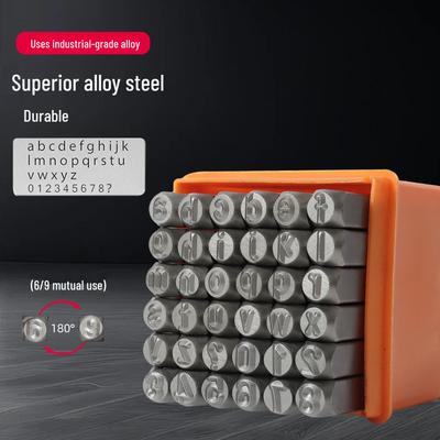 36-częściowy zestaw stempli ze stali z małymi literami do DIY rzemiosła skórzanego i tłoczenia pierścionków
