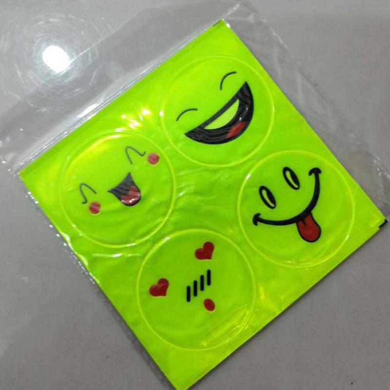

Smiley Reflective Stickers Children s School Bag Motorcycle Visual Safety Reflective Stickers CLE B