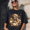Dark Romantic Roses Floral Shirt, Spooky Bloom Candle Tee, Halloween Flower T-Shirt