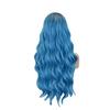 Synthetic Blue Costume Wigs for Women Girls Kids Halloween Wigs Long Hair Curly Wavy Descend Cosplay Anime Movie Musicals Wig