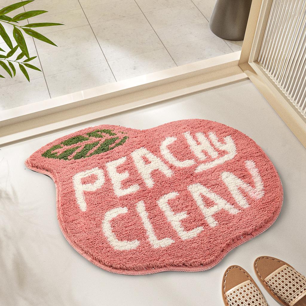 2026 Simple Fruit Bathroom Floor Mat Toilet Semicircular Absorbent Carpet Toilet Non-slip Mat Door Mat