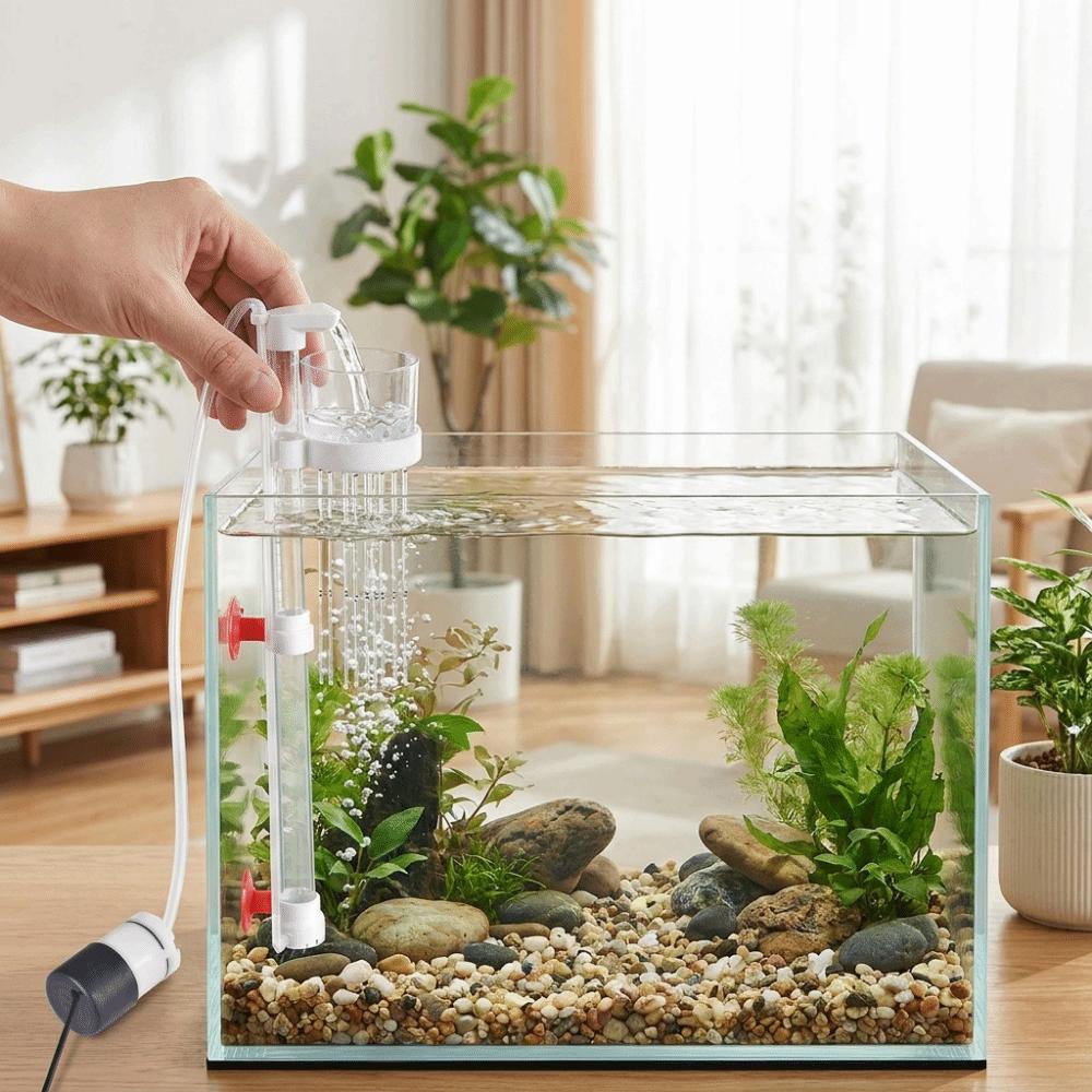 Powerful Suction Aquarium Water Changer Detachable Fish Poop Cleaner Filter Gravel Cleaning