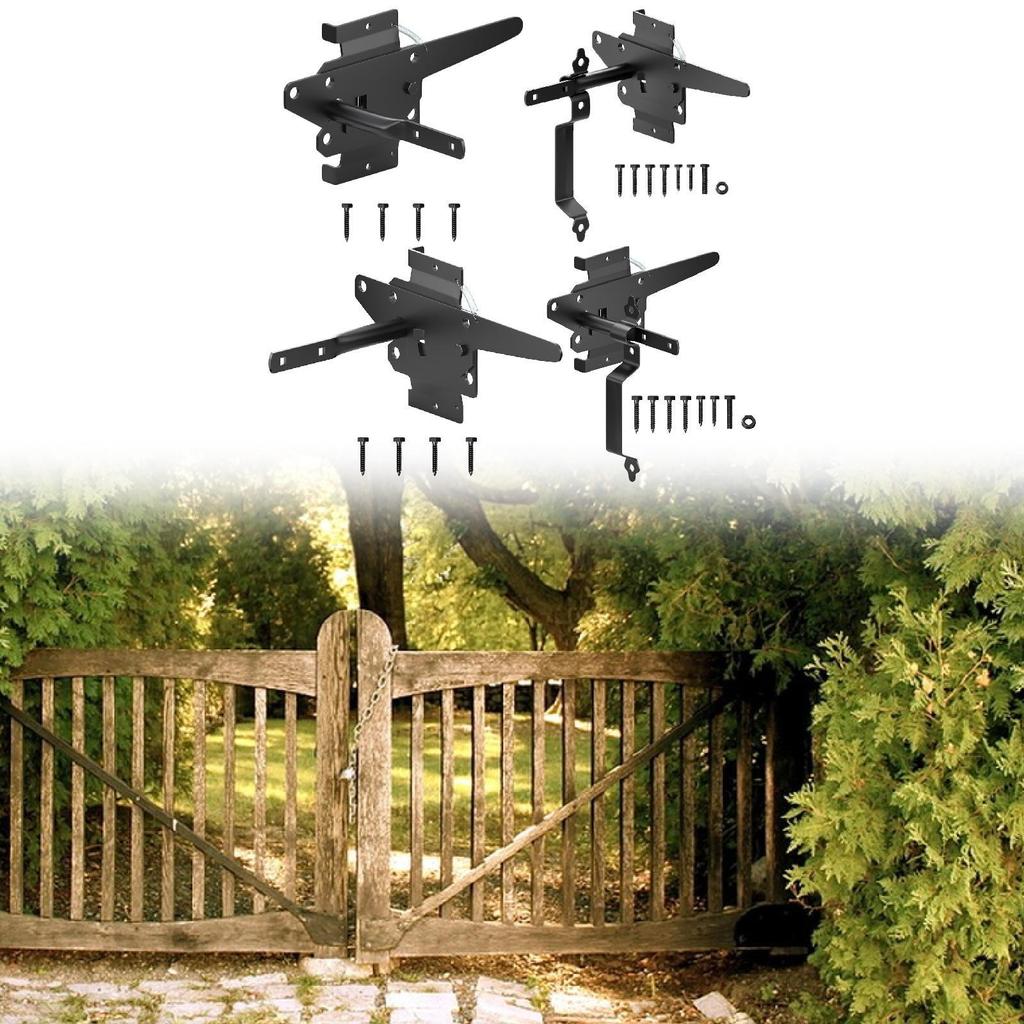 Gate Latch Spring with Self Locking Mechanism for Vinyl and Metal Fences