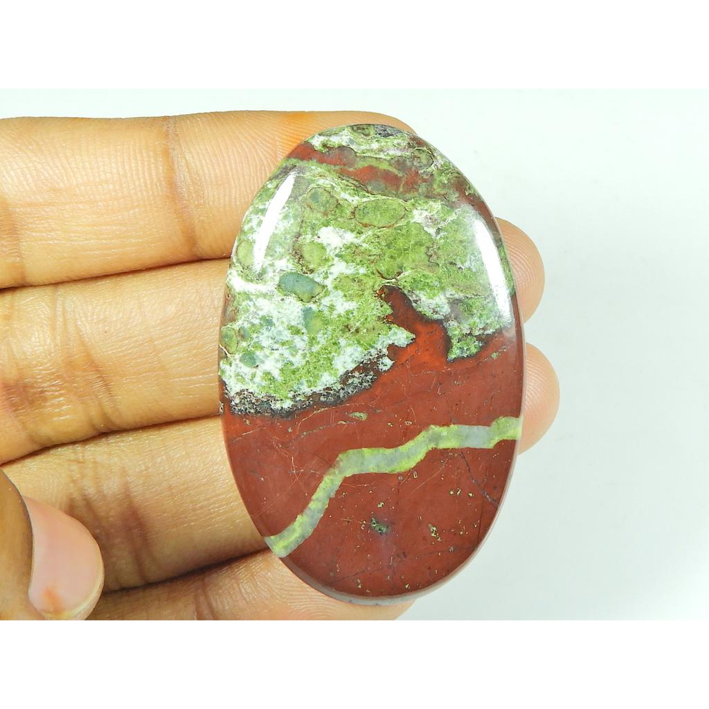 29X45X05 MM Natural Dragon Jasper Oval Shape Cabochon Loose Gemstone 70Cts. SY-461