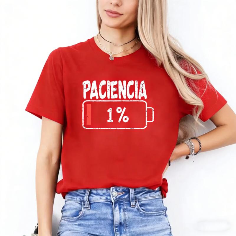 

Fashion Simple T Shirt Vibrant Spanish Letter Print Short Sleeve Round Neck Unisex Casual Summer Breathable Allmatch Tshirt 4XL