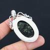 925 Sterling Silver Oval Natural Kambaba Jasper New Sister Birthday Boho Pendant