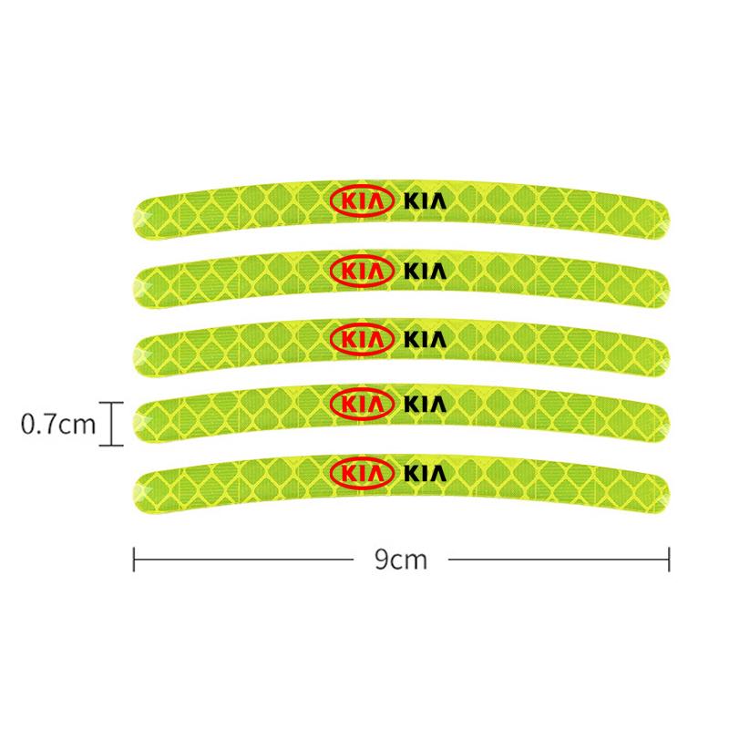 20pcs/set For Kia Rio Ceed Sportage Cerato Soul Picanto Car Wheel Hub Reflective Strip Sticker auto Accessories car styling  FZ3