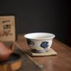 Hongyue Ceramics Chinese Blue And White Baicai Master Cup Kung Fu Tea Set Single Ceramic Tea Cup Tea Cup Gift Box