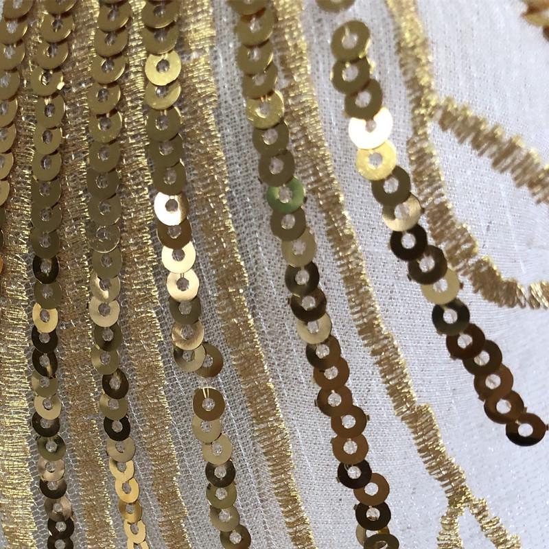 Gold & Silver Sequin Mesh Embroidered Fabric Patches: Set of 5 Floral Decorations for Dancewear & DIY Skirt Accessories
