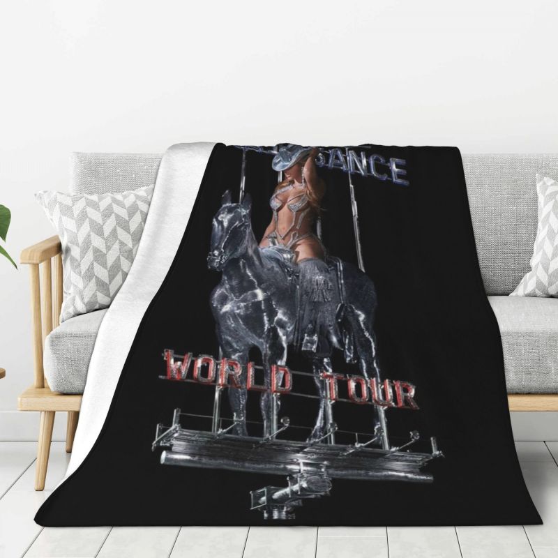Benutzerdefinierte Beyonce Renaissance Tour Konzert Film Decken Warme Flanell Überwurfdecke für Schlafzimmer Büro Tagesdecken