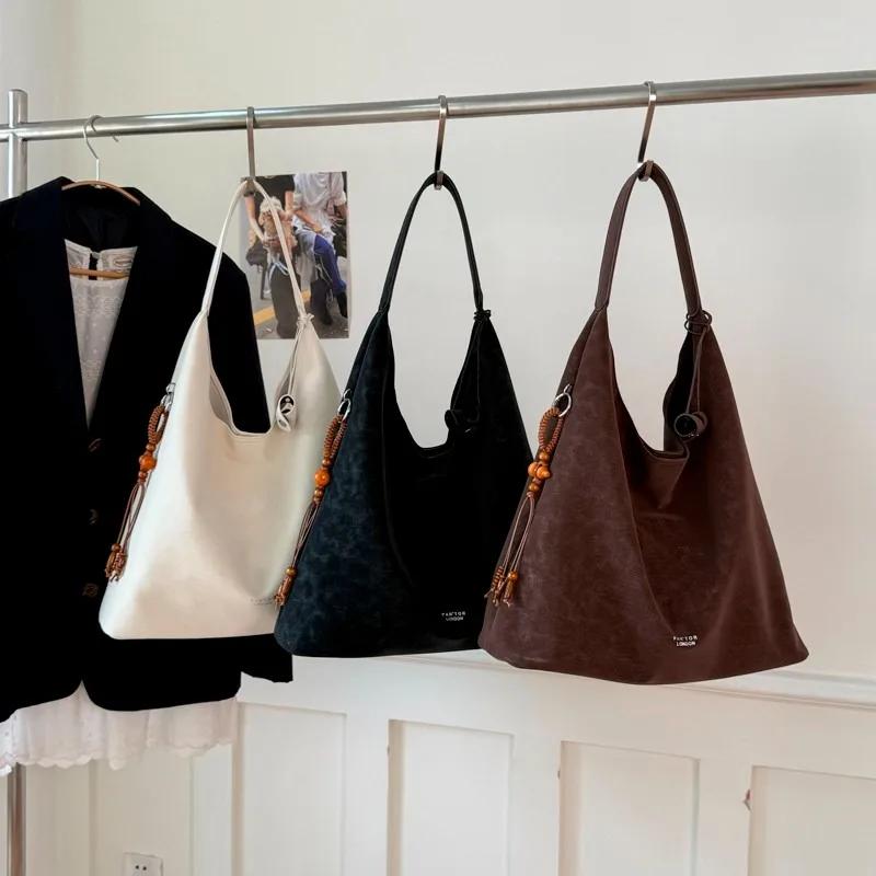 Solid Color PU Hasp sweet Shoulder Bags 2026 Hot Sale Temperament Simple Women's Bag Large Capacity Versatile Commuting Handbags