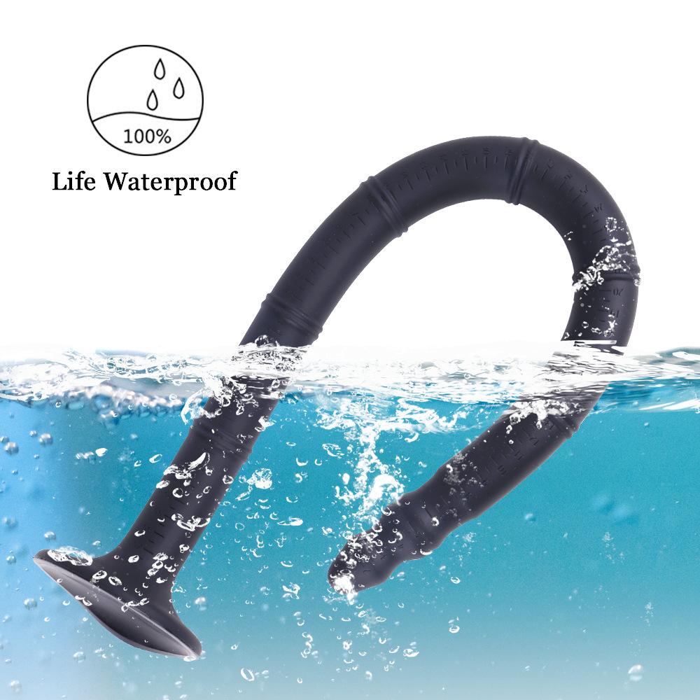 Liquid Silicone Soft SM Anal Plug Long Whip Sex Toy for Mother and Child Anal Plugs