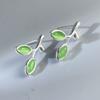 Xiaomi 925 Sterling Silver Vintage Earrings For Women Trendy Simple Leaf Earrings Earring Jewelry Prevent Allergy Party Accessories