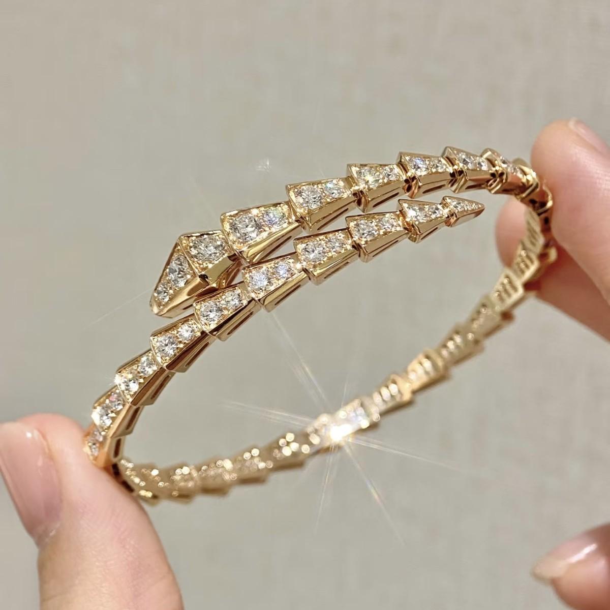 Baojia Gaoling Snake Stretch Open Snake Bone Bracelet for Women One Size(16-22CM)