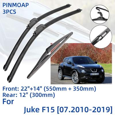 3KS Pre Nissan Juke F15 07.2010-2019 22" 14" 12" Predné Zadné Stierače Čelné Sklo Okno Stierač Príslušenstvo2014 2015 2016 2017 2018 2019