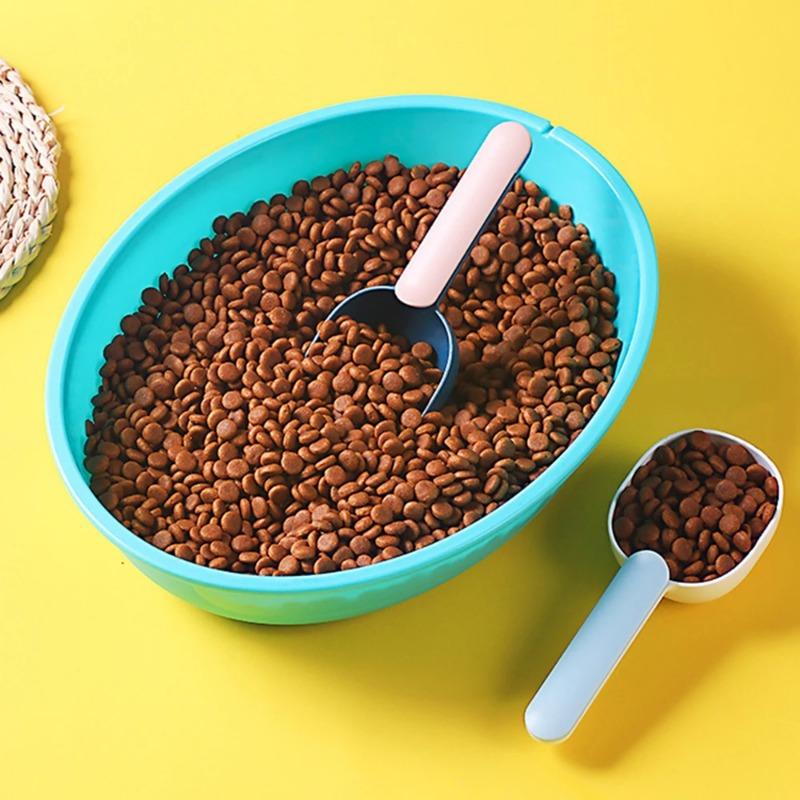 1pcs Pet Food Spoon Multifunctional 2-In-1 With Sealed Clip Handle Suitable For Cats And Dogs Birds Rabbits Feeding Spoon