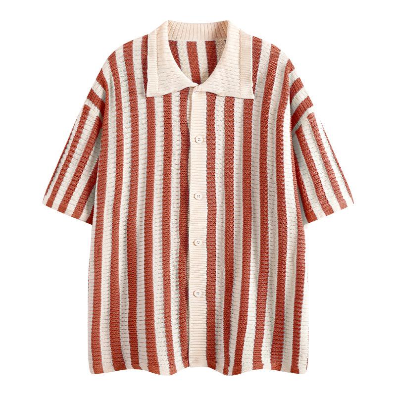 

Свитер крупной вязки с дырками Свободный свитер Мужское пальто Кардиган S красный