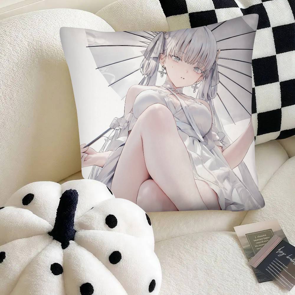 Hot Game Wuthering Waves Jinhsi Pillow Case Fashion Square Pillowcase Bedroom Sofa Room Ins Decoration Leisure