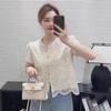 2025 Summer Chinese-Style Lace Frog Button Top for Women