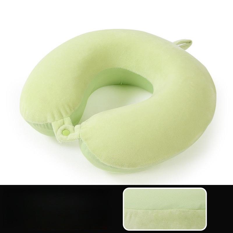 Memory Cotton U-shaped Pillow Cold and Warm Two-sided Neck Pillow Travel Portable Aircraft Pillow Office Nap Neck Pillow