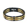 6-layer Combination Beveled Dual Color Strap Bracelet Men's Trendy Accessories 2025