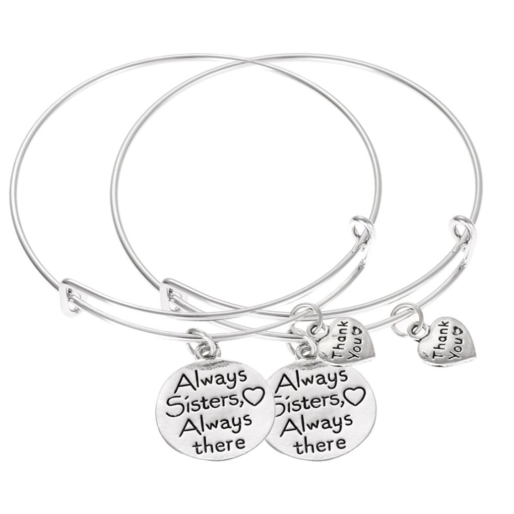 

Милий Браслет Дружби Сестри Регульований Жіночий Браслет з Літерою Дівчина Круглий Кулон Браслети Леді Подарунок Ювелірні Вироби