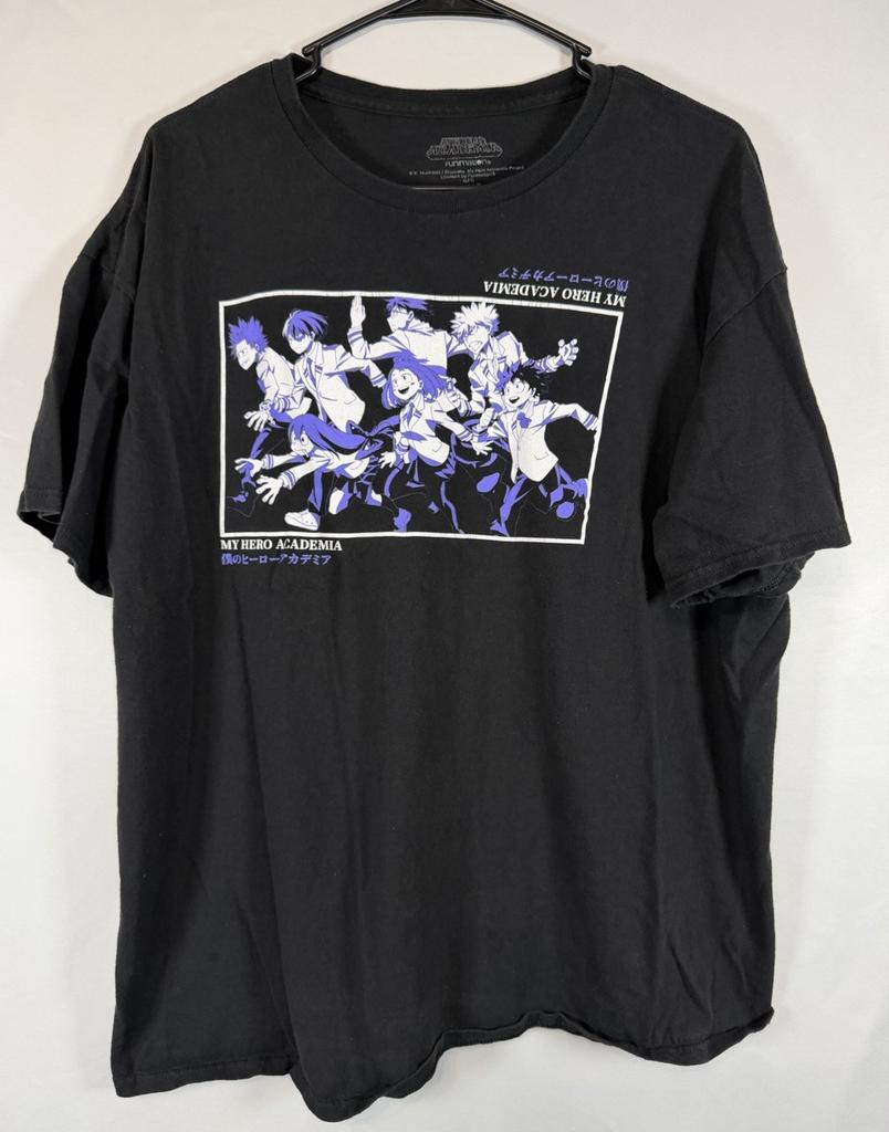 Funimation My Hero Academia Black Graphic T Shirt Size XL Unisex T-Shirt