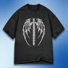Skelettflügel T-Shirt und Kinderhemd, Gothic Y2K Ästhetisches Tee für Damen, Vintage Streetwear Grafikshirt und Kinderhemd, Unisex Oberteil, Comfort Colors