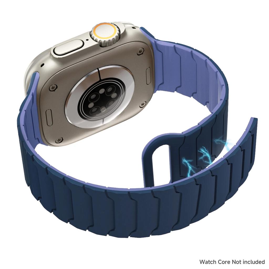 Silicone Magnetic Strap for Apple Watch Band Ultra 3 49mm Series 11 46mm 9/8/7 45 41mm Sport Bracelet IWatch 6 5 4 SE3 44mm 40mm