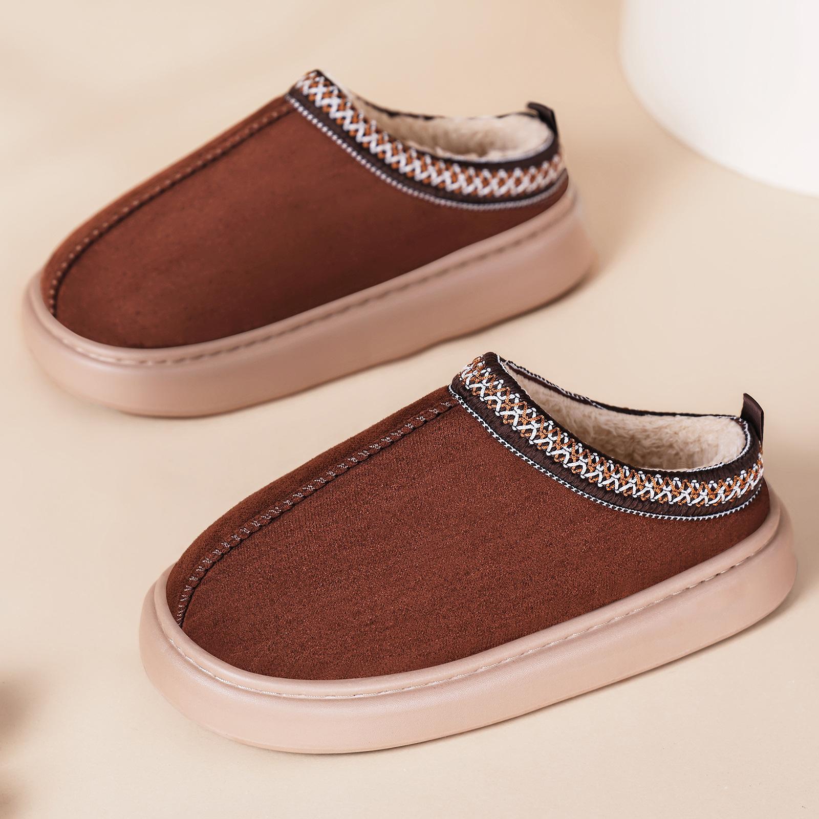 

Мода Размер 44-45 Женские тапочки Модные пушистые меховые Противоскользящая мягкая подошва Уличные Домашние Теплые Удобные Мужские Домашние тапочки Плюшевые для пары 44-45