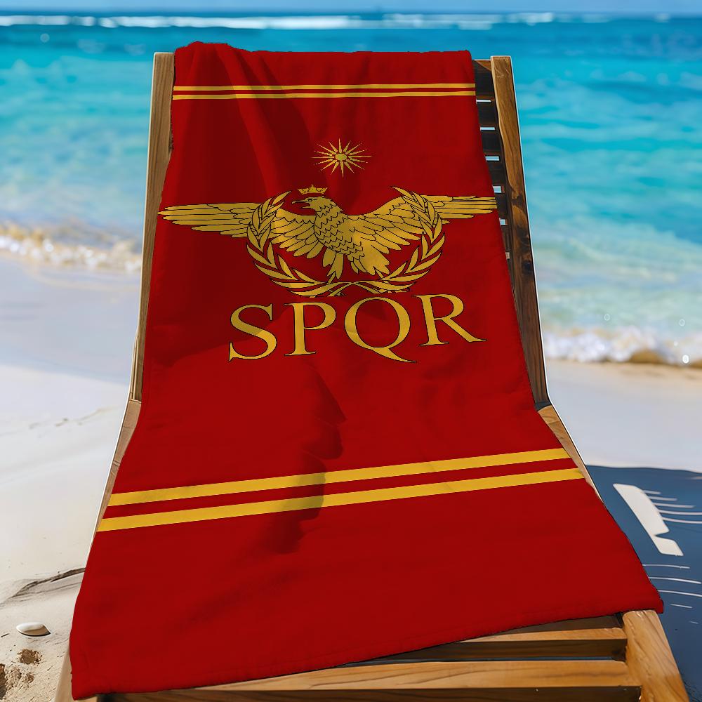 SPQR Aquila dorata ramo d'olivo freccia Asciugamani da spiaggia ad asciugatura rapida sono adatti per piscine campeggio yoga e palestra