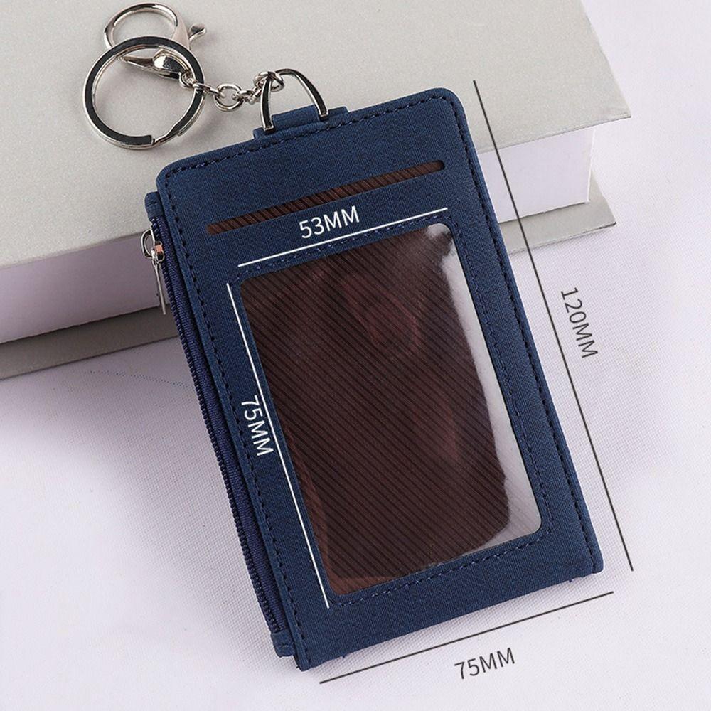 Supplies Carabiner Style Wallet Zipper Bag Card Bag Card Badge Holder ID Lanyard Name Tag Key Chain