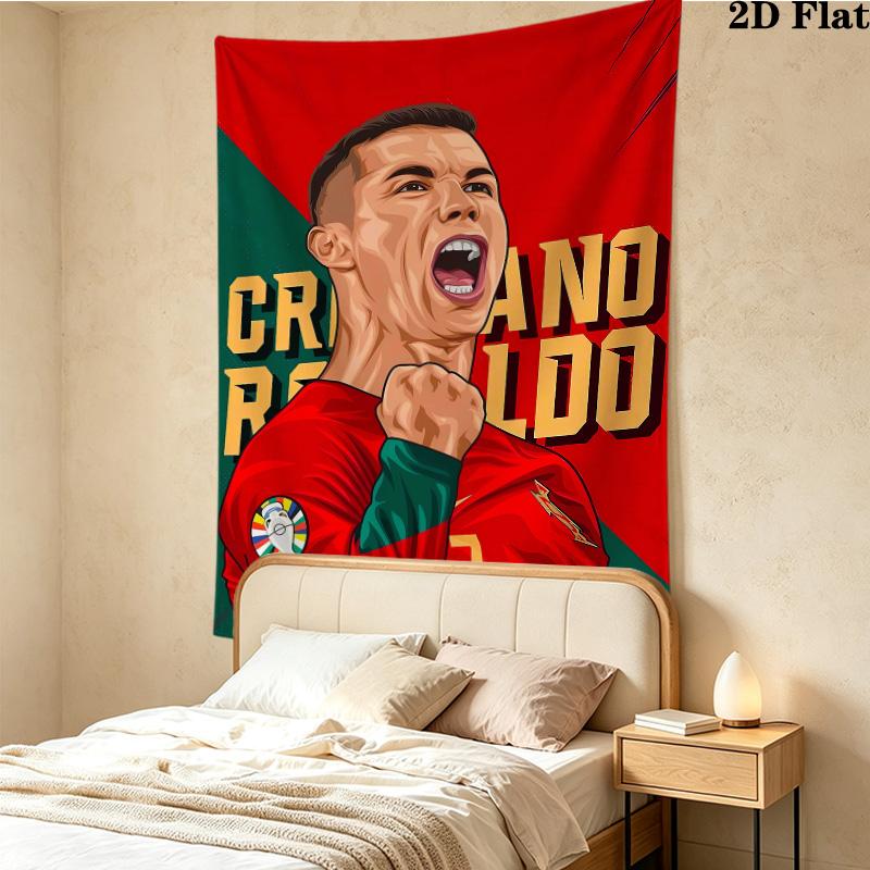 Cr7 Wall Tapestry Aesthetic Wall Hanging Printed Fabric Blanket Decorative Tapestries For Bedroom Living Room Home Decor