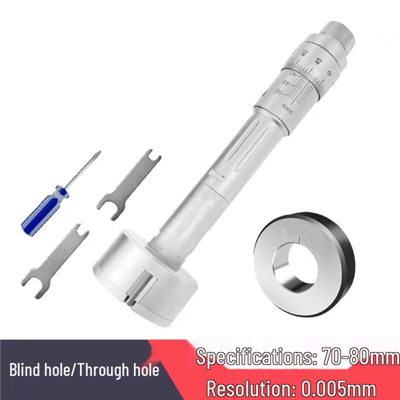 High Precision Three-Point Inside Micrometer, 0.001mm Accuracy for Inner Holes