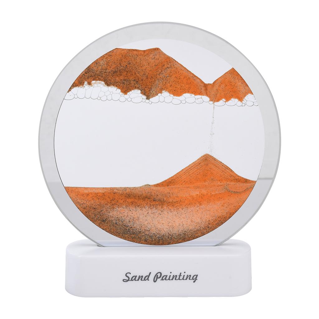 Moving Sand Art Picture Sandscape in Motion Display Flowing Sand Frame for Home Office Desktop Decoration