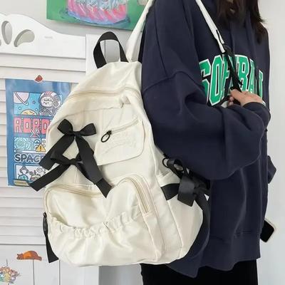 1 Pcs New Fresh and Sweet Middle School Bag High Capacity Korean Junior High Student Girl Backpack