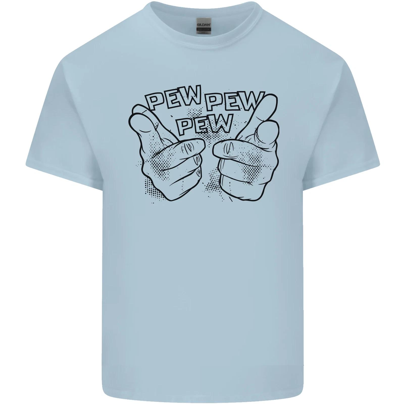 

Pew Pew Pew Hands Funny Lightsaber Sci-Fi Kids T-Shirt Childrens S