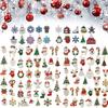 2096pc Merry Christmas Alloy Diy Ornament Santa Snowman Elk Bell Decor Pendant
