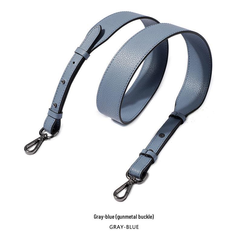 Breiter Schulterriemen aus Rindsleder mit genarbter und Litschi-Musterung - Vielseitiger, verstellbarer Taschen-Ersatzriemen