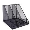 siyah, three-tier metal file holder